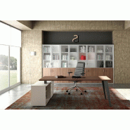 Bureau de direction sur crédence Pigreco - MARTEX - 140, Noyer canaletto, Droite_3