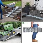 Rampe de chargement pliable - vounot - en acier galvanise - capacité de charge: max. 200 kg par rampe_3