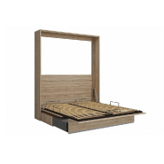 Armoire lit escamotable Genius Sofa - Chêne et canapé gris - Couchage 160x200 avec sommier à lattes_3