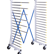 Chariot à étagère pour les pièces peintes avec 4 roulettes pivotantes robustes -  VARIOFLEX_3