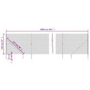Vidaxl clôture à mailles losangées avec piquet d'ancrage vert 1,4x10 m 153923_3