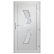 Vidaxl porte d'entrée blanc 108x208 cm pvc 3187930_3