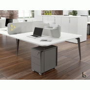 Bureau bench 6 personnes Blade - Alea - Non, Blanc, 360_3