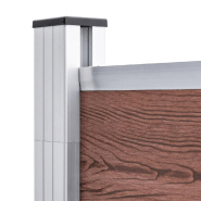 Vidaxl clôture de jardin wpc 175x186 cm marron 49068_3
