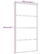Vidaxl porte coulissante verre esg dépoli aluminium 102,5x205 cm blanc 151665_3