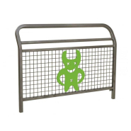 Barrières Écoles - Grillage à mailles carrées en fil de 5 mm - Tubes acier 40x40 mm et 30x30 mm - Longueur 1500 mm - Hauteur 1280 mm_3