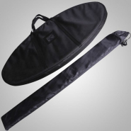 Comptoir d'accueil ovale en tissu tendu Waveline - aluminium, 95x92 cm, visuel silicone cousu_3