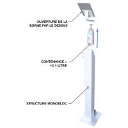 Station de distribution de gel avec structure personnalisable en couleur