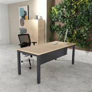 Bureau Professionnel Tempo Mobel Linea. - 140, Anthracite, Chêne moyen , Oui_0