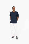 T-shirt slub écoresponsable col rond manches courtes homme - 160 g - Réf: KNS303 - coton biologique et polyester recyclé_3