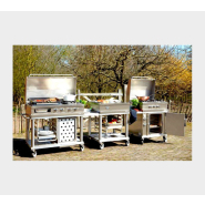 Plancha gaz sur chariot wtg 1040 plc open'cook de mobigrill : une cuisine d'extérieure modulable sur mesure et nomade_3