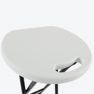 Tabouret de bar pliant - lot de 10 - structure acier époxy - assise PEHD - usage intérieur/extérieur_3