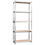 Vidaxl étagères à 5 niveaux 3 pcs argenté acier et bois d'ingénierie 3154162_3