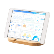 Support de bureau en bambou pour mobile et tablette - couleur naturelle - 88g_3