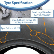 27x9.00-12 (225/80-12) 6ply ATV Tyre WU23 OBOR Scoprio 52J Road Legal (Set of 3)_3