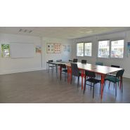 Constructions modulaires - Atemco - 118 m² avec bardage moderne orange et blanc_3