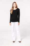 T-shirt col rond manches longues femme - Kariban - Réf: K3017 - 97% coton, 3% élasthanne_3