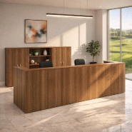 Banque d'accueil 2 personnes delta first - MOBEL LINEA - 284, acacia foncé_0