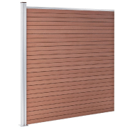 Vidaxl clôture de jardin wpc 353x186 cm marron 3053207_3