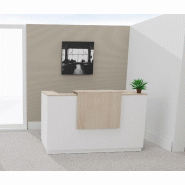 Bureau de réception accueil Delta Plus - Mobel Linea - 164, Blanc, Non, Acacia clair_0
