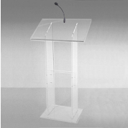 Pupitre de conférence en plexi amplifié - 450 Watts - Liaison HF sans fil - Micro flexible 40 cm_3