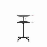 Versa - Table de terrasse / mange-debout Noir_3