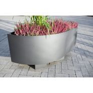 710 - Jardinières en aluminium ABES - Longueur : 1200 mm - Parois arquées et pointe sur deux côtés_3