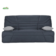 Clic Clac Convertible Bologne 130x190 cm - Matelas Confort Bultex - Bleu avec Coussins Gris_3