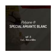 Film spécial amiante en Polyane BLANC 6m x 40m - Réf 3_3