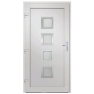 Vidaxl porte d'entrée anthracite 98x190 cm pvc 3187850_3