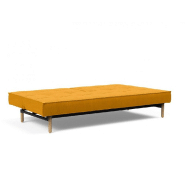 Canapé-lit Innovation Living Splitback Styletto - Pieds chêne naturel - Convertible 115x210 cm - Tissu Elegance Burned Curry_3