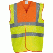 Chasuble de haute visibilité en jaune, orange et autres coloris