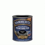 Peinture fer extérieur direct sur rouille HAMMERITE - Noir martelé 0.75 L - Protection et décoration des métaux ferreux_3