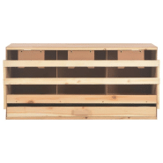 Vidaxl pondoir 3 compartiments 96x40x45 cm bois de pin massif 170656_3