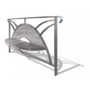 Bar3413d barrières urbaines - Urban'NT - dimensions 2000mm, assise et dossier en tôle perforée_3