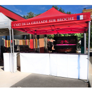 Barnum pliable robuste, lavable, facile à monter et à démonter de mobigrill, pour travailler confortablement à l'extérieur_3