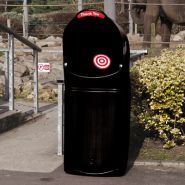 Combo Delta - Poubelle publique - Glasdon - 140 litres - Ouverture large, capot en pente, couleurs variées_3