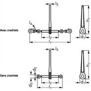 18-191 - Tendeur d'arrimage à cliquet avec ou sans crochets - Emile Maurin - acier forgé et norme EN 12195-3_3