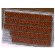 Accessoires de marquage - caractères cannelurés en caoutchouc interchangeables pour têtes d'impression_3