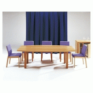 Table de réunion couleur bois - Référence CB02 - Fabricant MACE - Dessus elliptique - Profil sampan et jonque_3