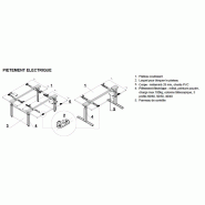 Bureau électrique réglable en hauteur - MDD - Non, 120, Blanc, Blanc_3
