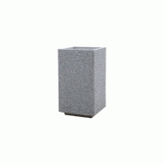 Corbeille Kube tri sélectif béton 140 L - 1, 2 ou 3 flux_3