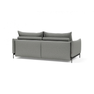 Canapé convertible design Malloy - Pieds métal - 150x200 cm - Tissu bouclé Ash Grey - Innovation Living_3