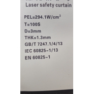 Rideau de protection spécifique au laser sur mesure - certifié EN60825-1 et IEC60825-1/13_3