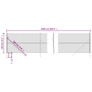 Vidaxl clôture à mailles losangées anthracite 1,4x25 m 153963_3