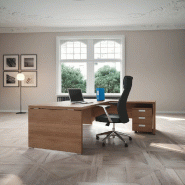 Bureau de direction avec retour TAK - Mobel Linea - 200, Acacia foncé_3
