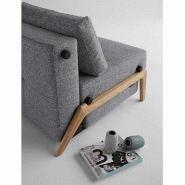 Canapé design convertible Innovation Living - Cubed 02 Wood - Ouverture express Twist Granite - Lit 200x160 cm_3