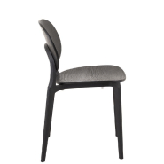 Chaise de cuisine SHINY - Vernis noir - Polypropylène robuste et légère_3