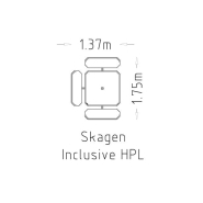 Table de pique-nique Skagen HPL - 8101362 - Hags - Gris/Galvanisé - Free Standing_3