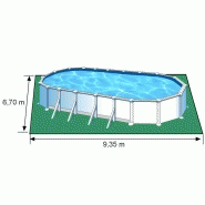 Piscine ovale acier 9,20m x 5,05m x h: 1,32m - filtration à sable - renforts apparents_3